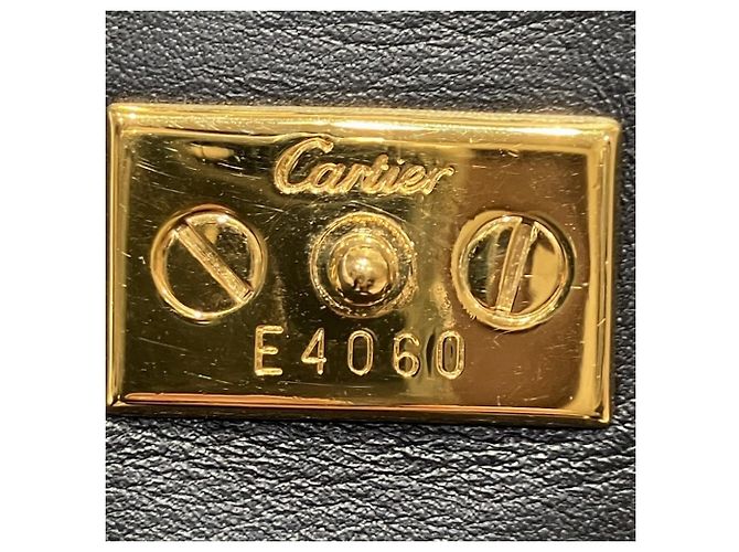 Borsa smaltata Cartier Panthère Panther Nero - vista 4