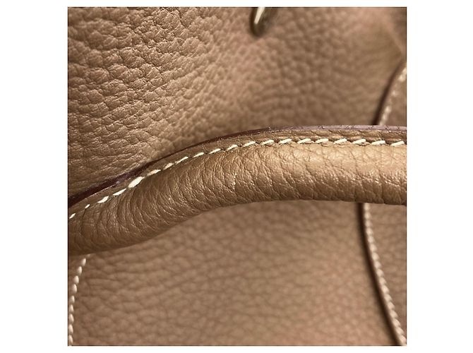 Hermès Borsa Tote Hermes Garden Party PM in Grigio Etoupe Taupe - vista 11