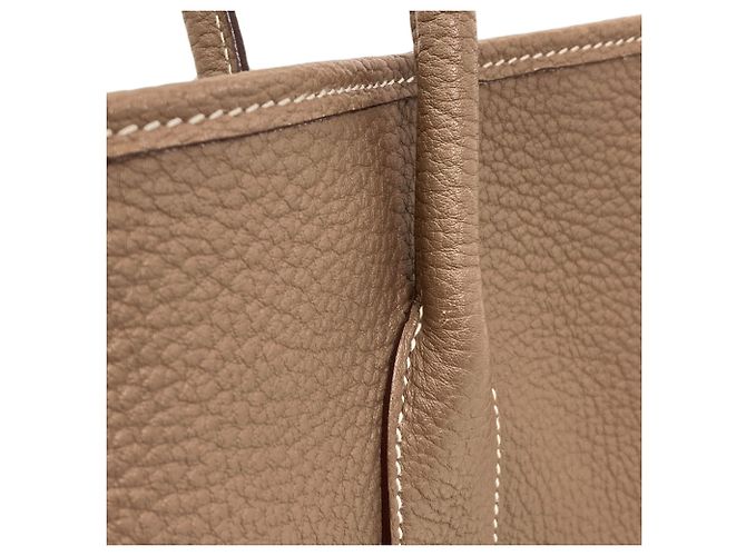 Hermès Borsa Tote Hermes Garden Party PM in Grigio Etoupe Taupe - vista 12