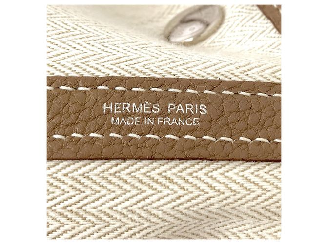 Hermès Borsa Tote Hermes Garden Party PM in Grigio Etoupe Taupe - vista 6