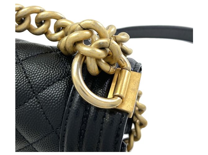 Borsa a tracolla Chanel Boy Chain Nero - vista 12