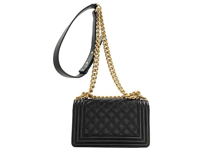 Borsa a tracolla Chanel Boy Chain Nero - vista 2
