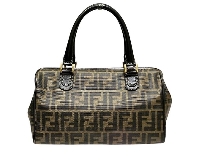 Fendi Zucca Pattern Vintage Boston Bag Braun - Ansicht 2