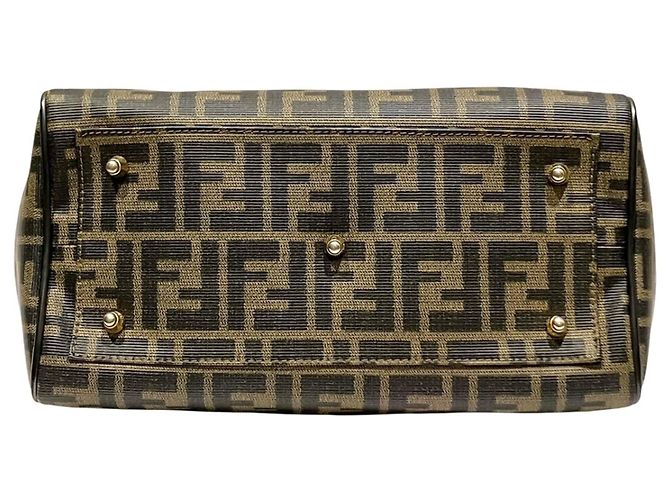Fendi Zucca Pattern Vintage Boston Bag Braun - Ansicht 3