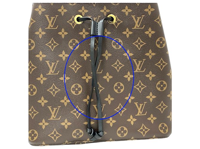 Néonoé Borsa Louis Vuitton Neo Noe MM Marrone Nero Bianco Monogramma - vista 10