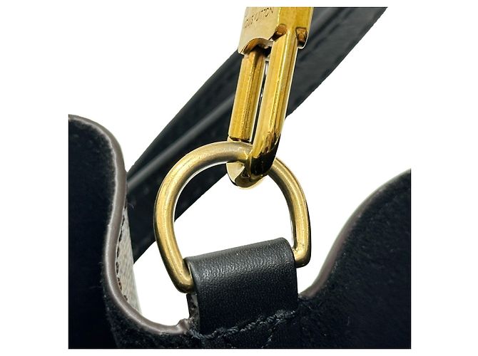 Néonoé Borsa Louis Vuitton Neo Noe MM Marrone Nero Bianco Monogramma - vista 11
