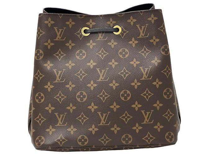 Néonoé Borsa Louis Vuitton Neo Noe MM Marrone Nero Bianco Monogramma - vista 2