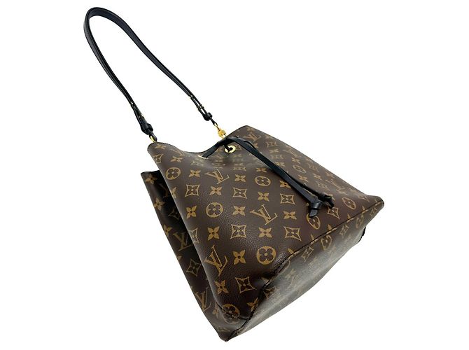 Néonoé Borsa Louis Vuitton Neo Noe MM Marrone Nero Bianco Monogramma - vista 3