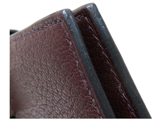 Hermès Cartera bi-fold Hermes Bearn Compact Burdeos - vista 13