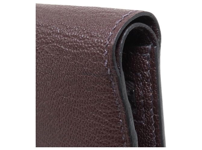 Hermès Cartera bi-fold Hermes Bearn Compact Burdeos - vista 14