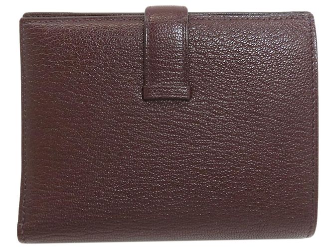 Hermès Cartera bi-fold Hermes Bearn Compact Burdeos - vista 2