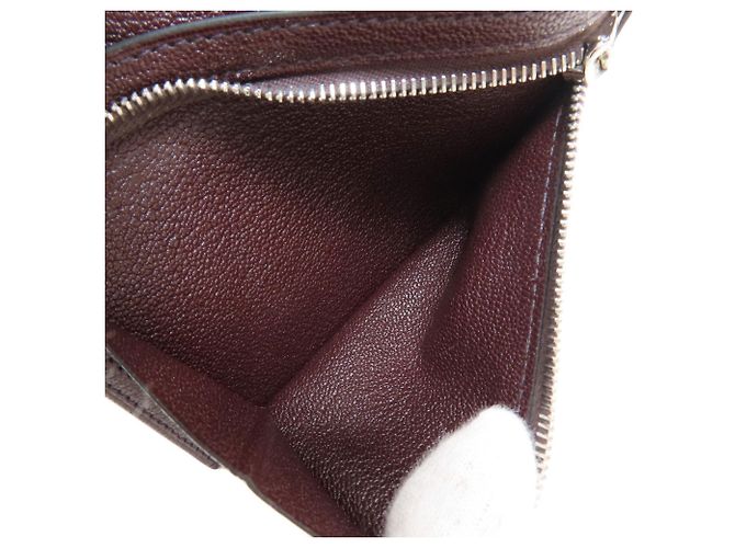 Hermès Cartera bi-fold Hermes Bearn Compact Burdeos - vista 6
