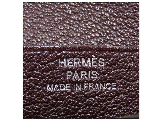 Hermès Cartera bi-fold Hermes Bearn Compact Burdeos - vista 7