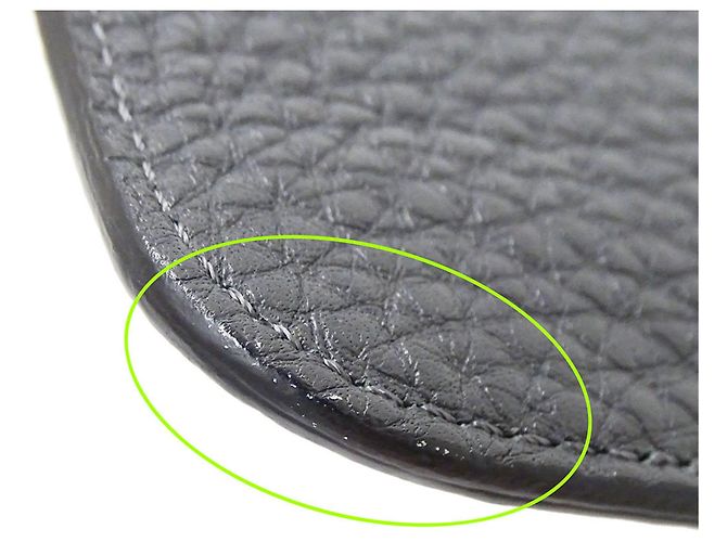 Fendi Clutch aus Leder in Anthrazitgrau - Ansicht 7