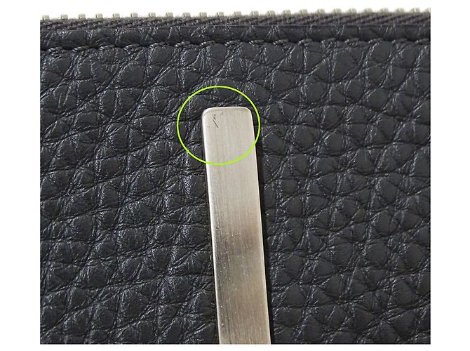Fendi Clutch aus Leder in Anthrazitgrau - Ansicht 8