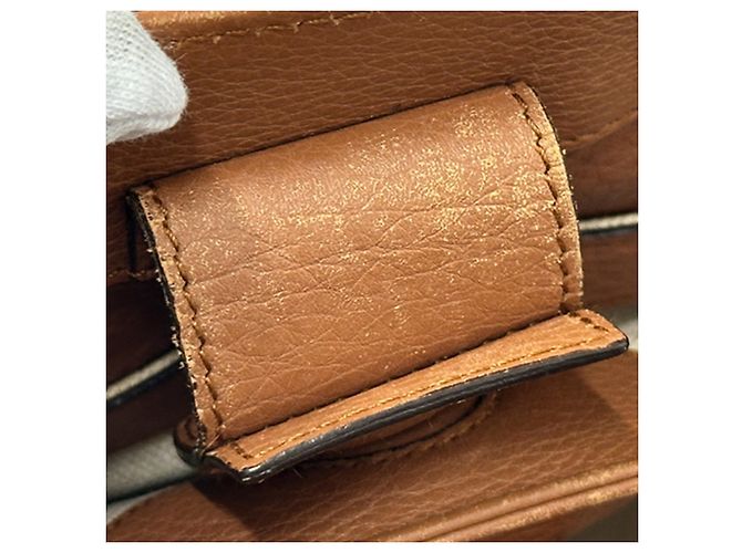 Borsa a mano in pelle Gucci Bamboo Marrone - vista 10