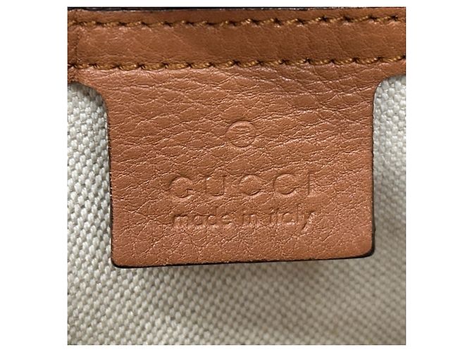 Borsa a mano in pelle Gucci Bamboo Marrone - vista 6