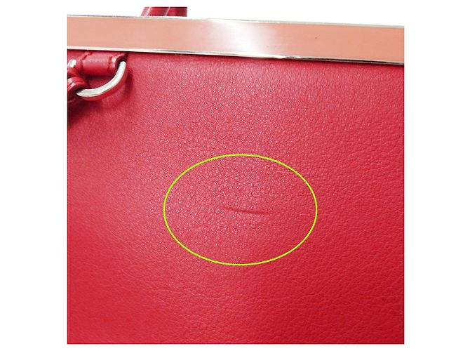 Borsa a mano Fendi in pelle rossa Rosso - vista 10