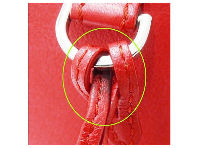 Borsa a mano Fendi in pelle rossa Rosso - vista 11