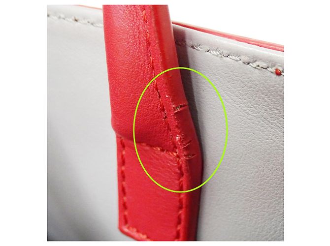 Borsa a mano Fendi in pelle rossa Rosso - vista 13