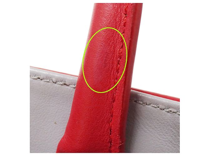 Borsa a mano Fendi in pelle rossa Rosso - vista 14