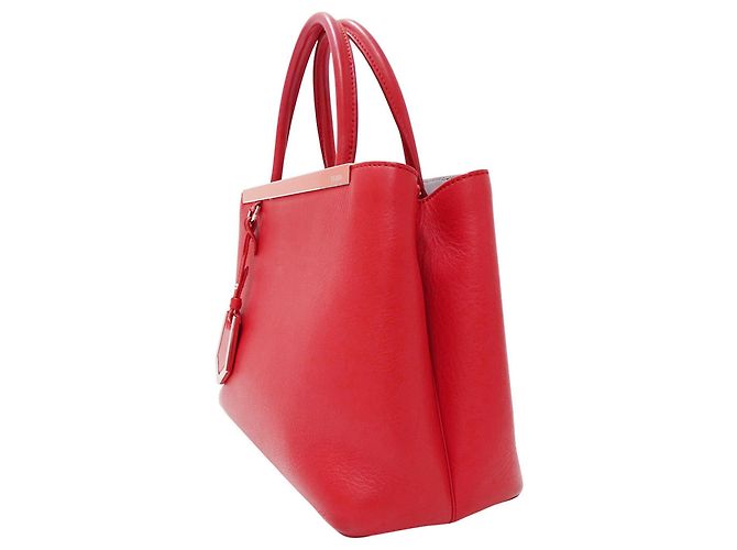 Borsa a mano Fendi in pelle rossa Rosso - vista 4