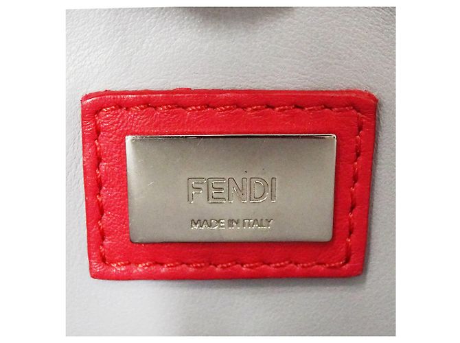 Borsa a mano Fendi in pelle rossa Rosso - vista 8