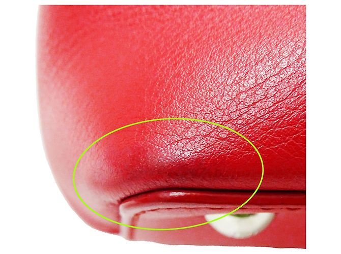 Borsa a mano Fendi in pelle rossa Rosso - vista 9