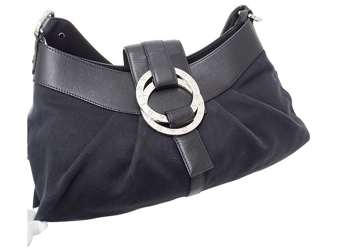 Bulgari Borsa Bvlgari in tela nera Nero - vista 10