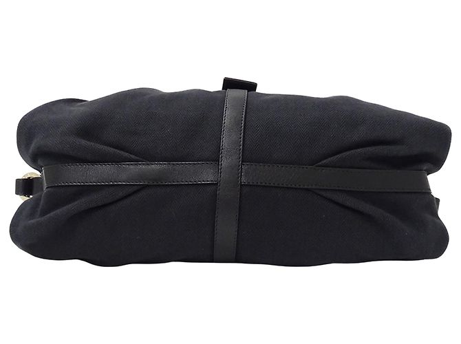 Bulgari Borsa Bvlgari in tela nera Nero - vista 3