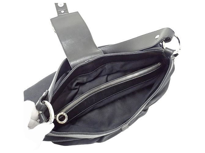 Bulgari Borsa Bvlgari in tela nera Nero - vista 5