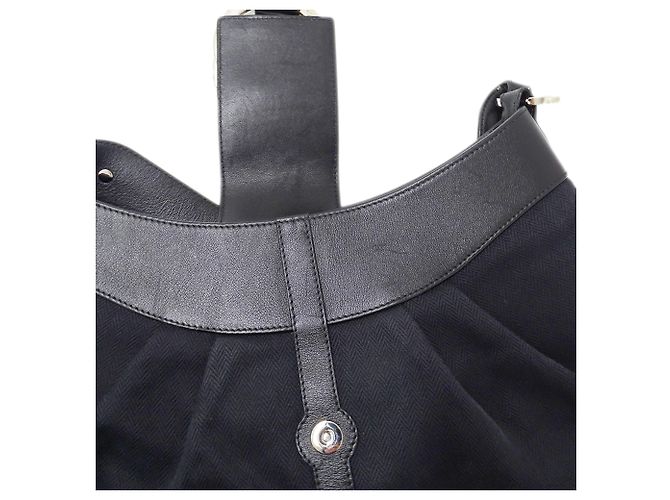 Bulgari Borsa Bvlgari in tela nera Nero - vista 9