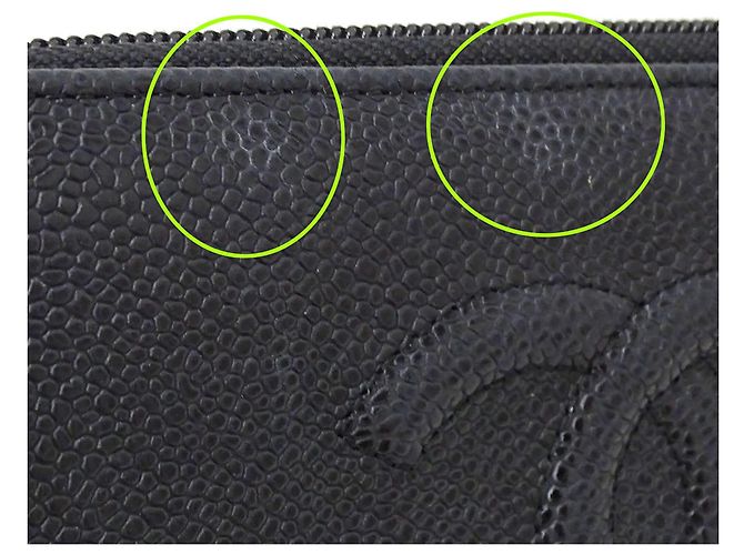 Cartera larga Chanel de piel de becerro granulada negra Negro - vista 12