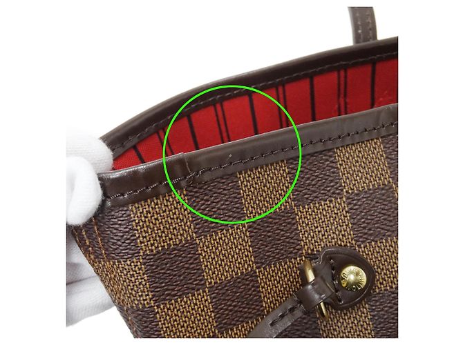 Borsa a mano Louis Vuitton Damier da donna Borsa Tote Neverfull MM Marrone Damier ebene - vista 11