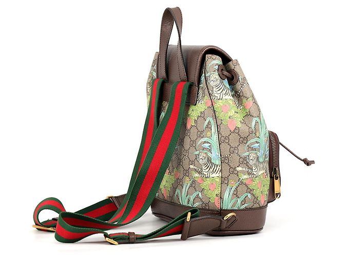 Borsa Gucci Tiger GG Supreme Marrone Multicolore - vista 2