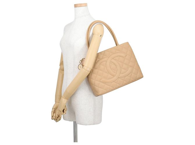 Borsa Tote Chanel Reissue Beige - vista 4