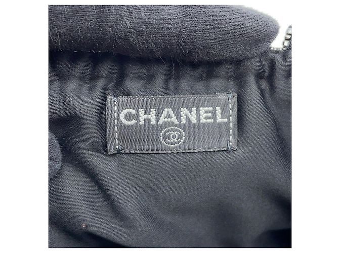 Mini borsa a mano Chanel nera con paillettes e perline Nero - vista 10