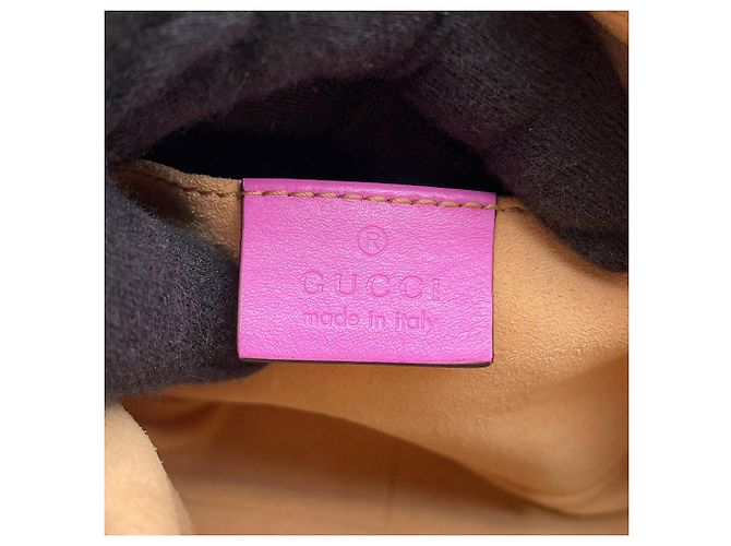 Gucci GG Marmont Schultertasche aus Leder mit Kette Lila - Ansicht 15