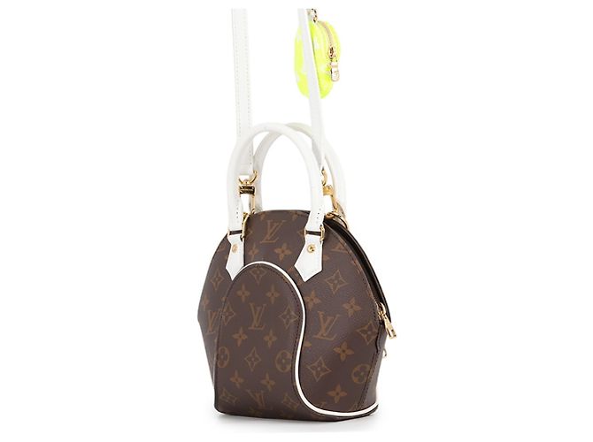 Borsa Louis Vuitton Monogram Ellipse BB Marrone Bianco Giallo Monogramma - vista 2