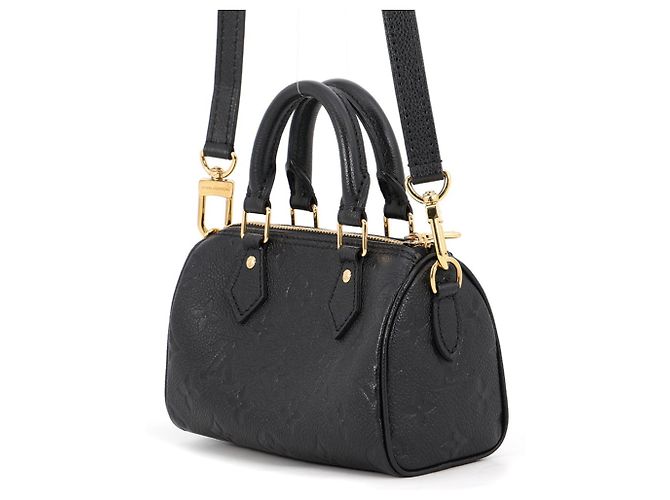 Borsa a mano Louis Vuitton Nano Speedy Nero Monogramma - vista 2