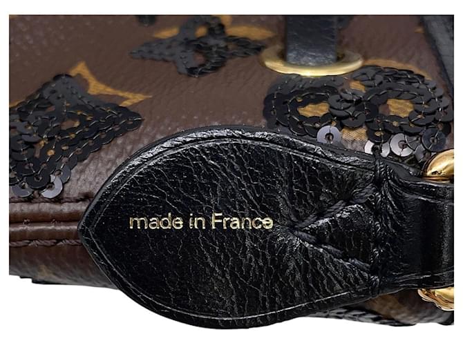 Noe Borsa a tracolla Louis Vuitton Monogram Sequin Marrone Nero Monogramma - vista 12