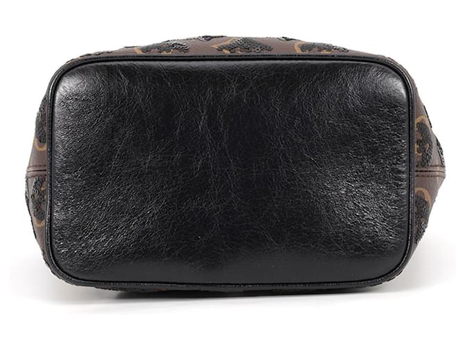 Noe Borsa a tracolla Louis Vuitton Monogram Sequin Marrone Nero Monogramma - vista 3