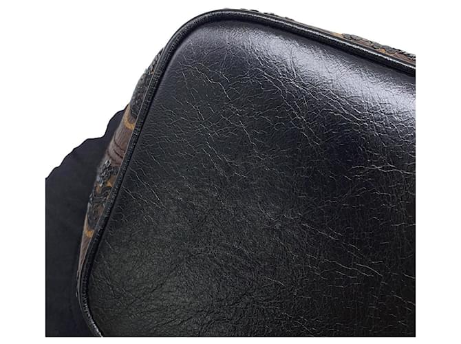 Noe Borsa a tracolla Louis Vuitton Monogram Sequin Marrone Nero Monogramma - vista 7