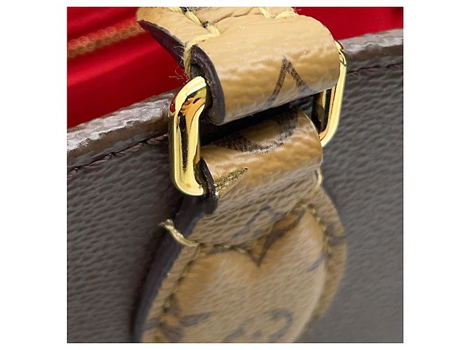 Borsa Louis Vuitton Monogram Reverse Giant OnTheGo PM Rosso - vista 11