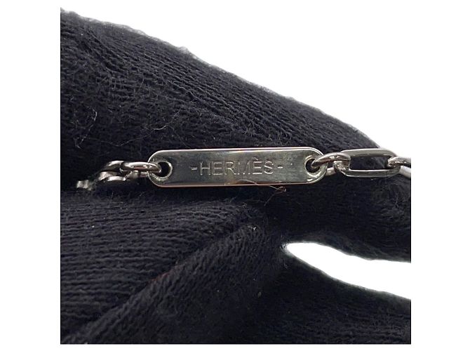 Hermès Collar Hermes con motivo de dragón Plata - vista 9