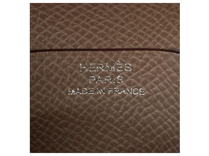 Hermès Cartera bi-fold Hermes Bearn Compact Gris pardo - vista 10