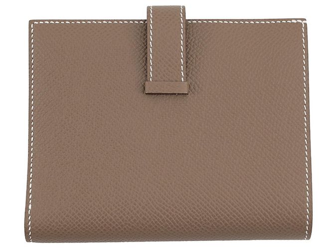 Hermès Cartera bi-fold Hermes Bearn Compact Gris pardo - vista 3