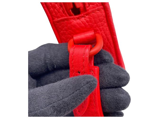 Louis Vuitton Monogram Taurillon Pochette Volga Rosso Monogramma - vista 11