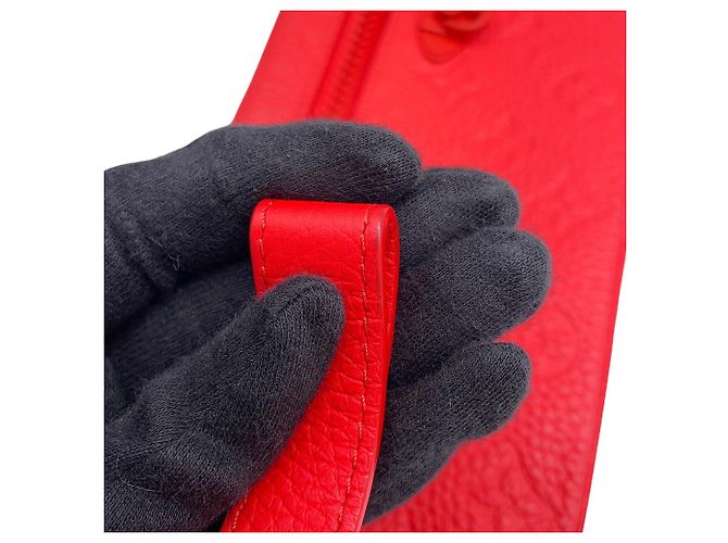 Louis Vuitton Monogram Taurillon Pochette Volga Rosso Monogramma - vista 12