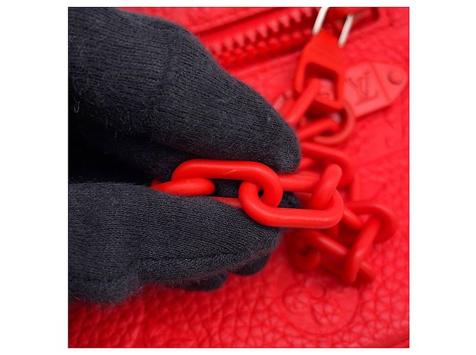 Louis Vuitton Monogram Taurillon Pochette Volga Rosso Monogramma - vista 14